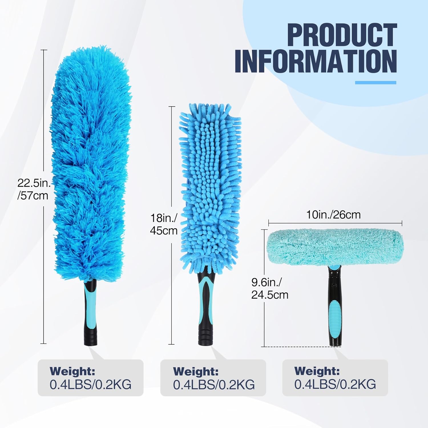 Lineslife High Ceiling Duster Kits with 4-8ft Heavy Duty Extension Pole,Extendable Reusable Cobweb,Window Cleaning Squeegee,Ceiling Fan Duster,Boat Hook, for High Roof and Glass Surfaces