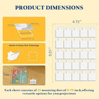 0.79" Double Sided Adhesive Dots, 75pcs Clear Mounting Putty No Residue, Easy to Peel Strong Sticky Tack for Wall Hanging, Crafts, Posters, Photos, DIY Projects