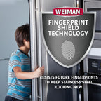 Weiman Stainless Steel Cleaner & Polish Streak-Free Shine - For Refrigerators, Oven, Dishwasher, Stove - 2 Pack Aerosol Spray with Microfiber Cloth Included