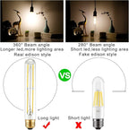 LiteHistory T10 LED Bulb 6W Equal E26 LED Bulb 60 Watt dimmable Neutral White 4000K E26 Edison Bulb AC120V 600lm Tubular Light Bulb T9 for Rustic Pendant,Island,Chandeliers,Wall sconces Pack of 6