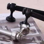 Alzassbg 10 Pack Matt Black Cabinet Pulls, 5 Inch(128mm) Hole Centers Cabinet Handles Kitchen Hardware Straight Bar for Cabinets and Drawer AL3082MB