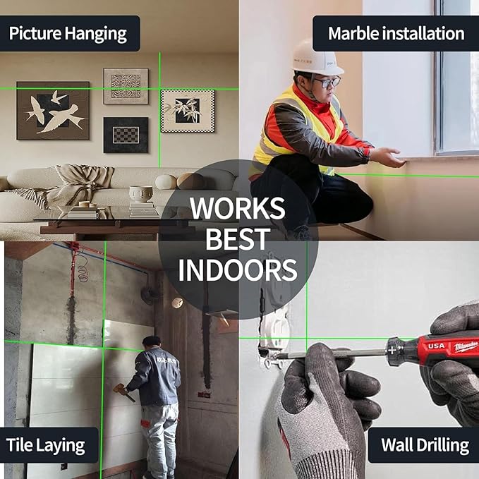 360° Laser Level with Tripod,100ft/30m Self Leveling Laser Level,with Rechargeable Battery & Type-C Charging Port, Self Leveling Wide Angle Cross Leveler Tool for Construction