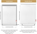 ALLBRIGHT 100% Blackout Roller Blinds Woven Shades with Striped Jacquard, Cordless Window Shades, UV Protection Fabric, Easy-Install for Indoor Home & Office, Grey, 30" W x 72" H