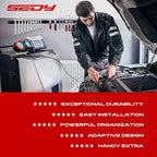 SEDY 7-Piece 12" Magnetic Tool Holder Storage Organizer, Garage Wall Mount Rack Organization Strip Power Magnet Organizers Mounted Workbench Board Slatwall Van Hanger