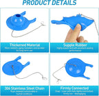Toilet Flapper Replacement Kit - Premium Silicone Toilet Flusher Replacement Kit with Steel Chain, Universal American Standard Toilet Stopper Flapper 3 Inch, Fits for Various Toilet Types, Blue,1PCS