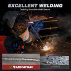 ARCCAPTAIN 220Amp 10PCS Rods Stick Welder, [Large LED Display] ARC/Lift TIG Welding Machine with Synergic Control, IGBT Inverter 110V/220V MMA Welder Machine with Hot Start, Arc force, and Anti-Stick