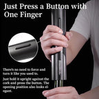 Electric Wine Opener, Battery-Powered, Cork Puller, Foil Cutter Included, Simple Design, Effortless and Enjoyable Wine Cork Removal, Convenient Wine Accessory, Best Choice for Wine Lovers(Black)