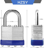 Padlocks Keyed Alike, Pack of 24, Laminated Steel Keyed Lock (1-9/16", 40mm), Padlocks with Same Key, Normal Shackle, for Toolbox, Locker & StorageUnit or More