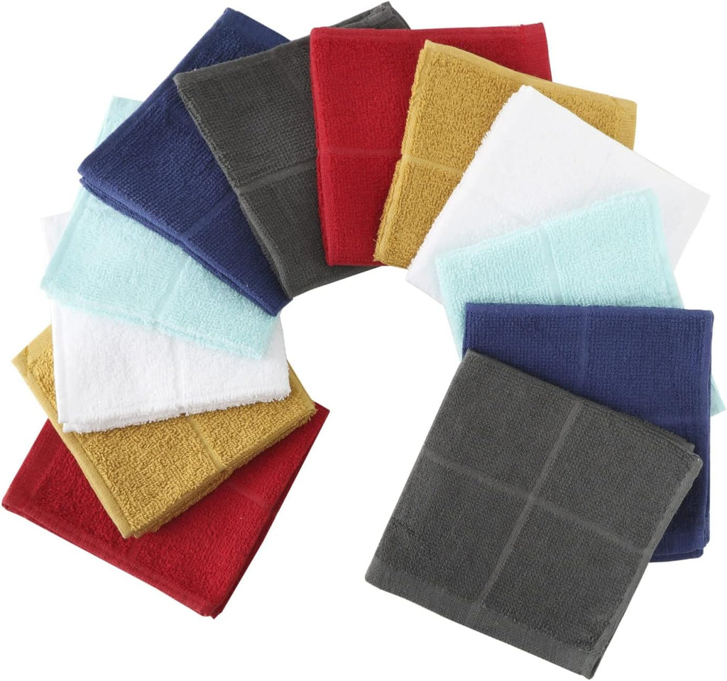 Glynniss Dishcloths Kitchen Highly Absorbent Dish Rags 100% Cotton Dish Cloths for Washing Dishes (Honey Gold)