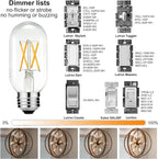 LiteHistory E26 LED Bulb 6W Equivalent e26 led Bulb 60 Watt Dimmable Warm White 2700K E26 Edison Bulb AC120V 600lm Tubular T14 T45 LED Bulb for Pendant, Sputnik,Vanity,Chandeliers Pack of 6