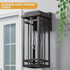 13.8'' Outdoor Wall Light Fixtures 2 Packs, Porch Lights Outdoor Lighting for House, Exterior Lighting Fixtures Wall Lantern, Waterproof Modern Outside Sconce for Garage, Oil-Rubbed Bronze (No sensor)