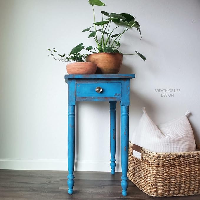 Dixie Belle Paint Company Chalk Finish Furniture Paint - Peacock (16oz) - Matte True Teal Chic Chalk Mineral DIY Furniture Paint