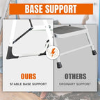 3 Step Ladder, Folding Lightweight Step Stool with Wide Anti-Slip Pedal for Home, Office, Kitchen and Garage, Service Height 27.2 inch, 400 lbs Capacity