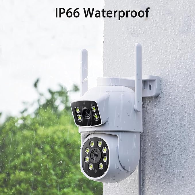 4MP Dual Lens Home Security Camera System Wireless, Security Cameras Wireless Outdoor 24/7 Record, Auto Tracking, 5G & 2.4G WiFi, Night Vision, 2-Way Audio, 360° PTZ, 10CH 4K NVR 500GB No Subscription