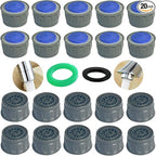 Faucet Aerator, 2.2GPM Flow Restrictor Plug-In Faucet Aerator Replacement Parts for Bathroom or Kitchen (blue 20 Pcs)