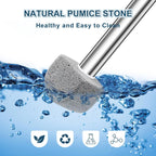 Pumice Stone Toilet Bowl Cleaner,16.7Inch Toilet Pumice Stone with Handle Cleans Hard Water Ring Calcium Buildup&Stains for Toilet Bath Kitchen Household Cleaning
