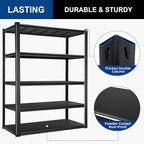 BILT HARD 3500LBS 48" W x 24" D x 72" H Garage Shelving, 5-Shelf Industrial Storage Shelves Heavy Duty, Metal Shelving Units with Adjustable Shelf, Steel Utility Shelves, 2 Pack