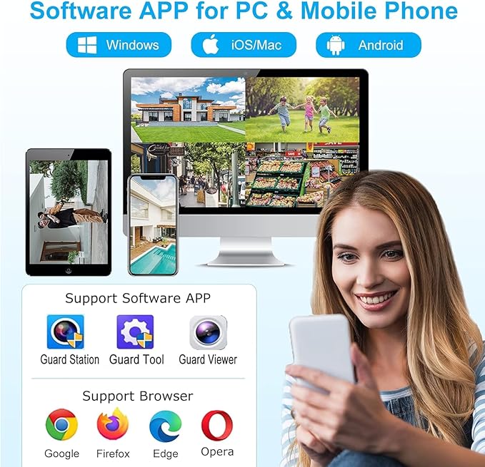 Anpviz 4K 16CH PoE Security Camera System, 8pcs Wired 8MP PoE IP Cameras Outdoor with Human Vehicle Detection, 100ft Smart Color Night Vision, 4K 16 Channel NVR with 4TB HDD for Business (U Series)