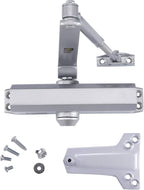 CLG HARDWARE DC6003 Medium Duty Commercial Door Closer - Surface Mounted, Automatic Door Closer, Cast Aluminum - UL 3 Hour Fire Rated, Size 3 for Residential & Light Commercial Doors - US26D Aluminum