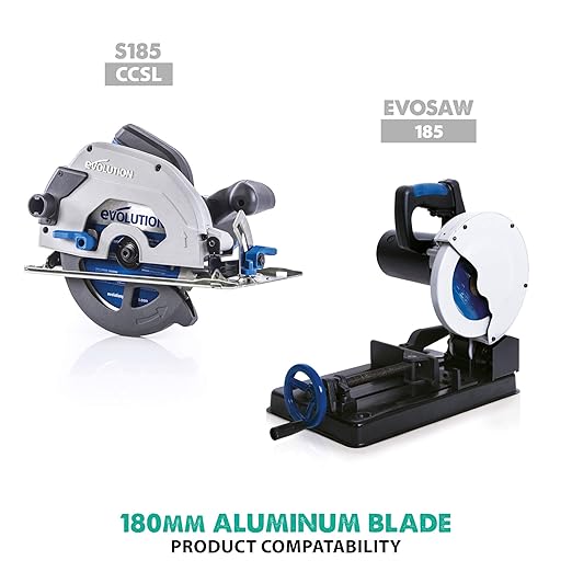 Evolution 14BLADEAL14" 80T Aluminum Blade TCT Saw Blade for Evolution S14CPS, S15CPS, S355MCS, S355CPSL, S380CPS, EVOSAW380 1" Arbor Max 1600 RPM Precision Aluminum Cutting for Metalworking