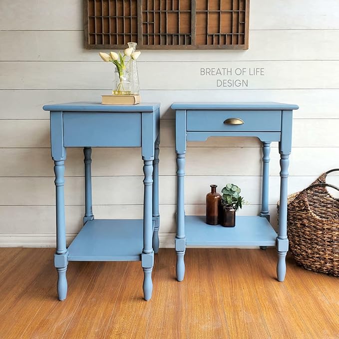 Dixie Belle Paint Company Chalk Finish Furniture Paint - Dusty Blue (16oz) - Matte Faded Denim Chic Chalk Mineral DIY Furniture Paint