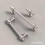 Alzassbg 10 Pack Brushed Satin Nickel Cabinet Pulls, 3-3/4 Inch(96mm) Hole Centers Cabinet Handles Kitchen Hardware Straight Bar for Cabinets and Drawer AL3505SN