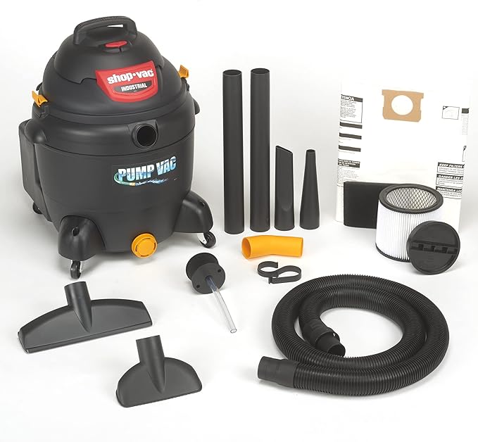 Shop-Vac 9601806 18 Gallon Wet/Dry Utility Vacuum, 6.0 Peak HP, 2.5 Inch Diameter x 8 Foot Hose, 20 Foot Cord, Design For Powerful Suction