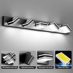 Ralbay Black Vanity Light Fixtures 40.5inch 5-Light Acrylic Modern LED Matte Black Bathroom Wall Vanity Lighting Fixtures Over Mirror