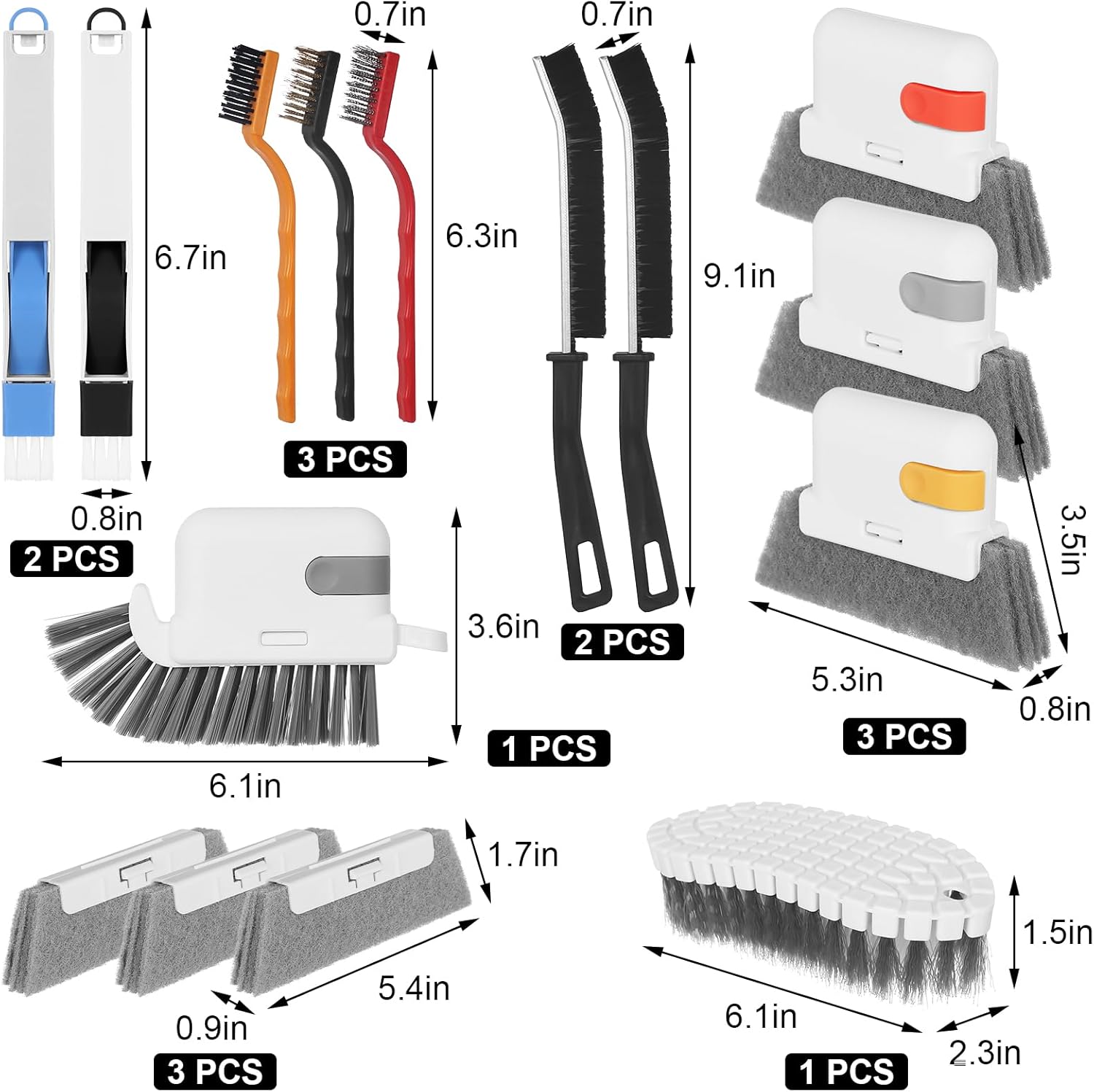 15 Pcs Window Groove Cleaning Brush Tool, Door Window Track Cleaner Groove Gap Cleaning Tools Crevice Cleaning Brush Gap Scrub Brush for Shutter Sliding Door Keyboard Tile Lines Sill Car Vents