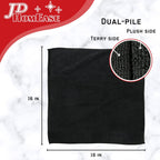 Microfiber Cleaning Cloths, 240 Pack, 16"x16", All-Purpose, Softer, Highly Absorbent, Lint-Free, Reusable, Washable Pro Towels, Black, for House, Kitchen, Bathroom, Car, Office