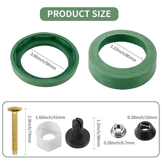 Toilet Tank to Bowl Coupling Kit, Replacement Repair Parts AS738756-0070A Fits for American Standard Champion 2 Piece Toilet, 3" Toilet Tank Gasket for Most 3 Inch Flush Valve Opening Tanks