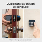 Anona Holo Wi-Fi Smart Lock with Keypad, Keyless Entry Deadbolt Door Lock with App Remote Control, AutoLock & Anomaly Detection, Non-Destructive Installation, Supports Alexa, Apple Home