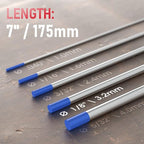YESWELDER TIG Welding Tungsten Electrode 2% Lanthanated 1/8" x 7" (Blue, WL20/EWLa-2) 10-pk