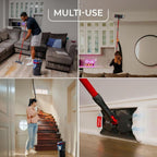 O-Cedar H2prO Flat Mop System with 1 Mop Head Refill | Quick Cleaning Tool | Clean with Clean Water | Machine Washable Reusable Microfiber Mop Pad | Safe on Wood Floors, Vinyl, Tile, Baseboards, Walls