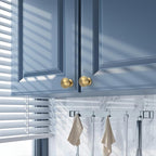 Amerdeco 10 Pack Champagne Bronze Cabinet Knobs Single Hole Cabinet Pulls 1 Inch Drawer Knobs for Bathroom Cabinets ZH0086