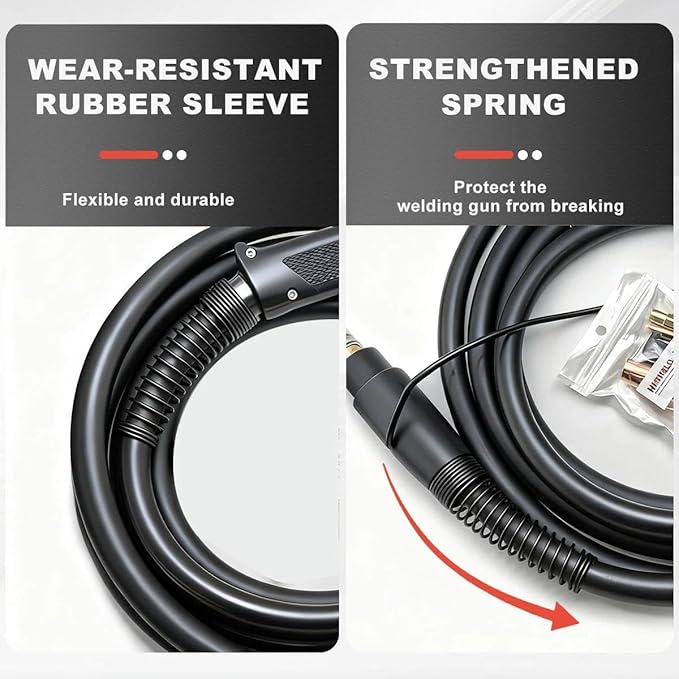 Havey Duty Mig Welding Gun 400A 15' Replacement for Tweco #4 fits Miller Mig Welder (15ft 400A Mig gun for Miller adapter)