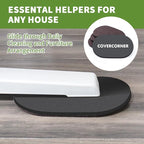 Furniture Sliders for Hardwood Floors 4 PCS - 9 1/2 inch Sliders for Moving Furniture – Felt Furniture Pads for Hardwood Floors Brown