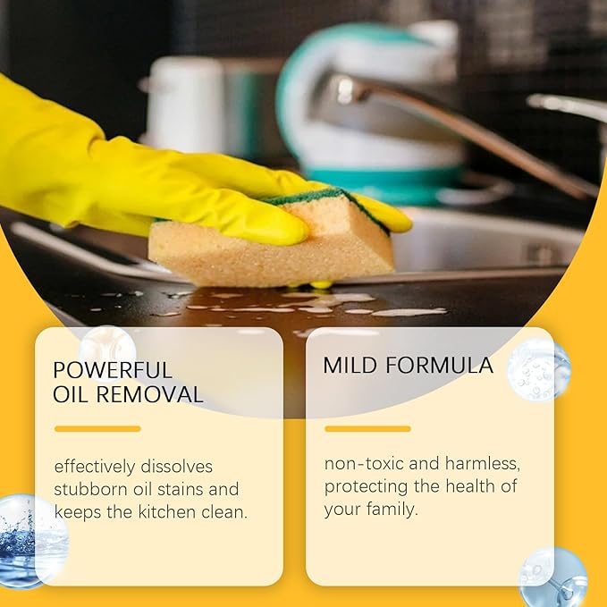 Greasy Dirt Clean Spray, Degreaser Cleaner Heavy Duty, Kitchen Cleaner, All Purpose Stain Removal Cleaners, Oven And Grill Cleaners Clean Up Kitchen Oil Stains(1, pc-100ml)