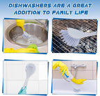Hsei 20 Pcs Blue Kitchen Scrub Dish Brush Bulk with 11 Inch Anti Slip Handle Cleaning Dish Scrubber with Stiff Bristles Washing Scrub Brushes for Housekeeping for Pots and Pans, Kitchen Sink