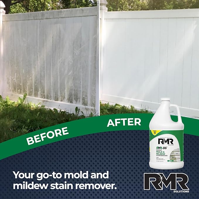 RMR-86 Instant Mold and Mildew Stain Remover Spray - Scrub Free Formula, 4 Pack - 1 Gallon