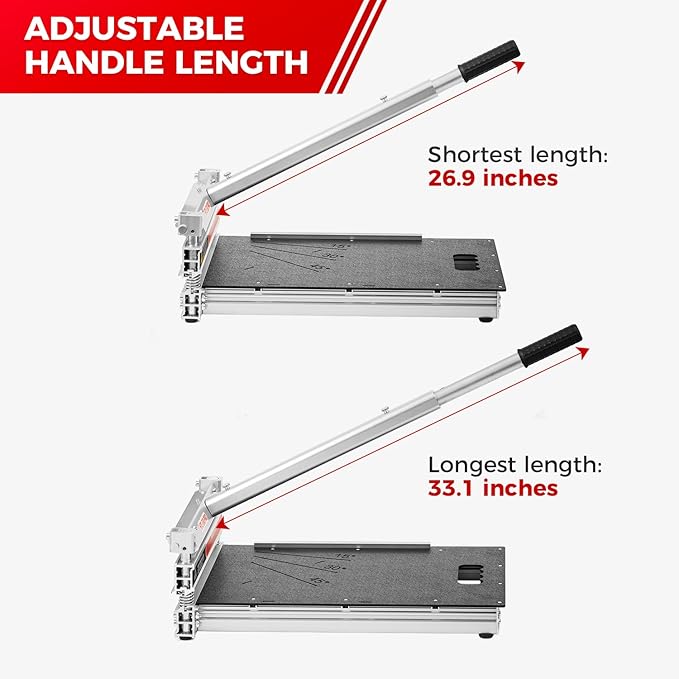 17mm Thick Upgrade Stability Heavy Laminate Floor Cutter,13" Professional Vinyl Flooring Cutter with 15°/30°/45°Adjustable Angle Settings,Cuts Laminate,LVP,LVT,SPC,WPC,Engineered Hardwood