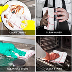 Nialnant 8 Pack Dish Cloths for Washing Dishes, 100% Cotton Reusable Cleaning Rag, Quick Drying Dish Towels for Kitchen,12x12 Inches, Red