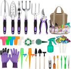 Garden Tools Set 83 Piece, Succulent Tools Set Included, Heavy Duty Aluminum Gardening Tools for Gardening, Non-Slip Ergonomic Handle, Durable Storage Tote Bag, Gifts for Men Women