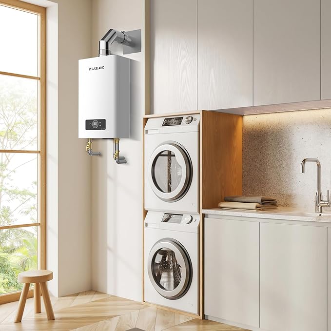 GASLAND 3.15" OD Stainless Steel Direct Vent Wall Thimble for Gas Tankless Water Heaters, Retractable Length from 4.7" to 7.0"