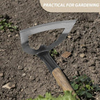DOITOOL Stainless Steel Garden Hoe Tool Hollow Weeding Cultivator for Soil Loosening Planting and Tillage 8.38X5.51 Inches Durable Gardening Hand Tool