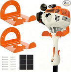 Weed Eater Hanger, Garage Organizer Trimmer Rack Wall Mount, Garden Power Tool Holder Garage Hooks for Grass Trimmer, Hedge Trimmer, Leaf Blower and Chainsaw Storage, 2 Pack