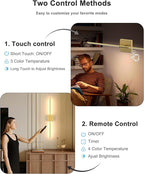 iThird 1 Pack Battery Operated Wall Sconce Light, Gold Rechargeable Wall Lights with Touch & Remote Control, 360° Rotatable, 4CCT Dimmable Wireless Wall Scone Lamp for Bedroom Living Room Hallway