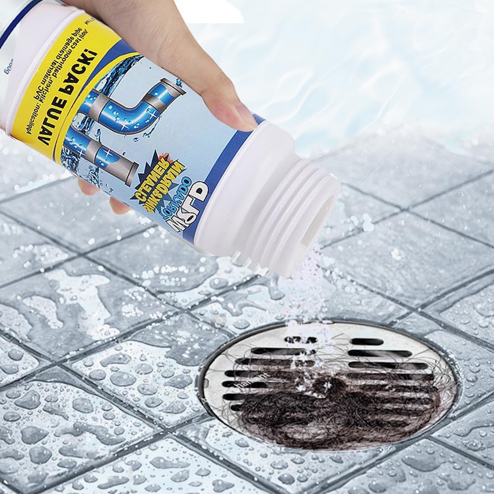 2025 Upgrade Sink Drain Cleaner, Sink and Drains Cleaner, Multi-functional Sink and Drain Cleaner Powder Cleaning, Drains Foam Cleaner, Powerful Pipe Dredging Agent for Kitchen Toilet (5Pcs)