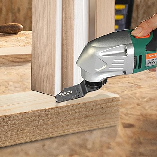 VEVOR 100PCS Oscillating Saw Blades, Quick Release Multitool Blades Kit, HCS Tool Blades for Wood Plastic, Compatible with Dewalt Dremel Fein Worx Bosch Makita Milwaukee