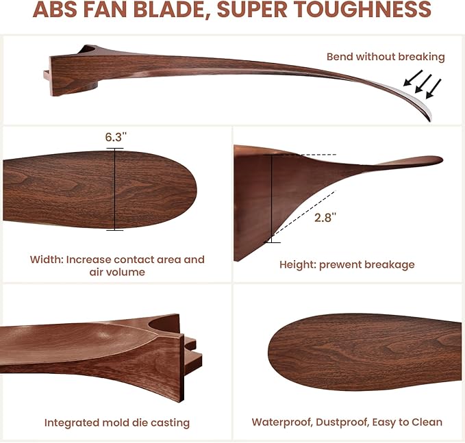 42" Ceiling Fans with Lights, Low Profile Modern Ceiling Fan with Remote Control, DC Motor,Reversible, 3CCT, Dimmable, Noiseless, Indoor Outdoor Ceiling Fans for Bedroom, Living Room, Dining Room